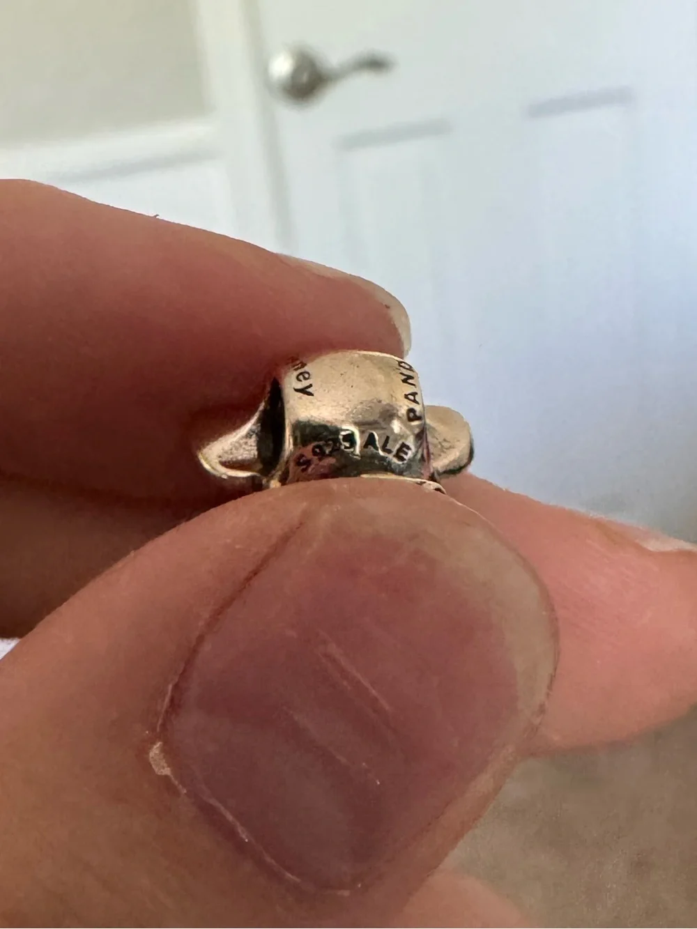 Silver and Yellow Cartoon Kitten Charm